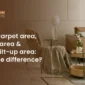 carpet area, built up area difference