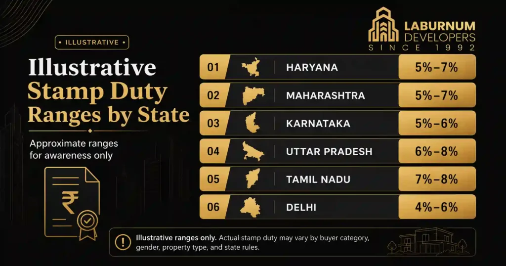 state wise stamp duty charges