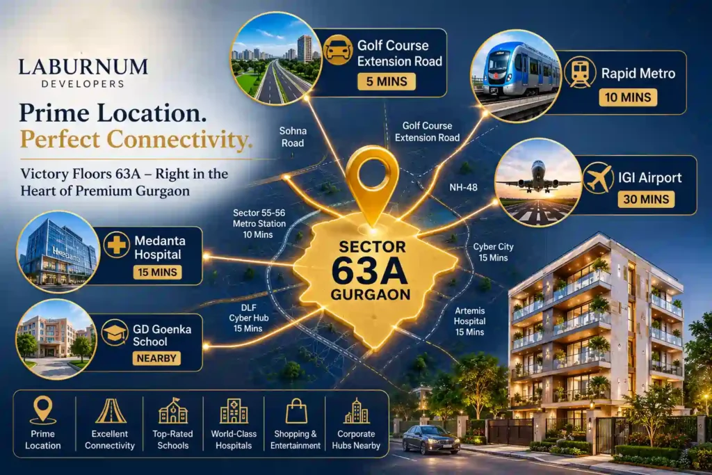 Victory Floors 63A is the Best Ready to Move 3 BHK Luxury Floor in Gurgaon