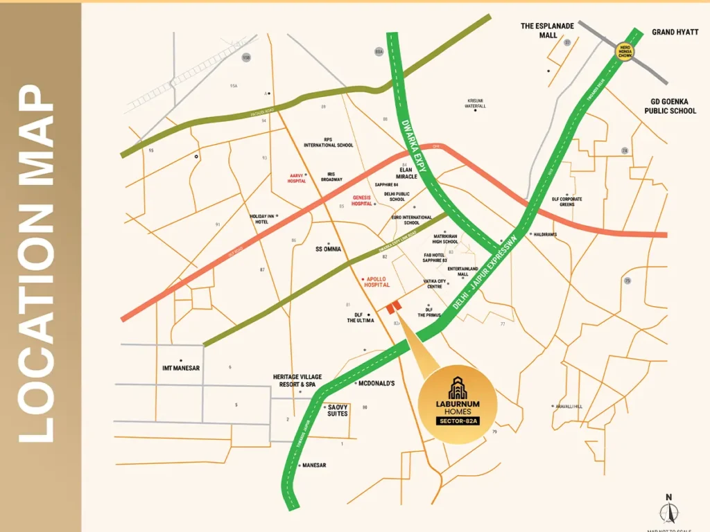 laburnum homes sector 82a location layout
