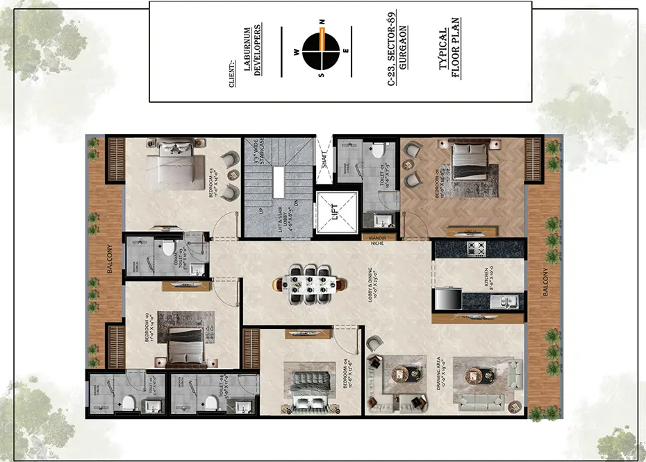 Project layout Sector 89 Gurgaon Laburnum