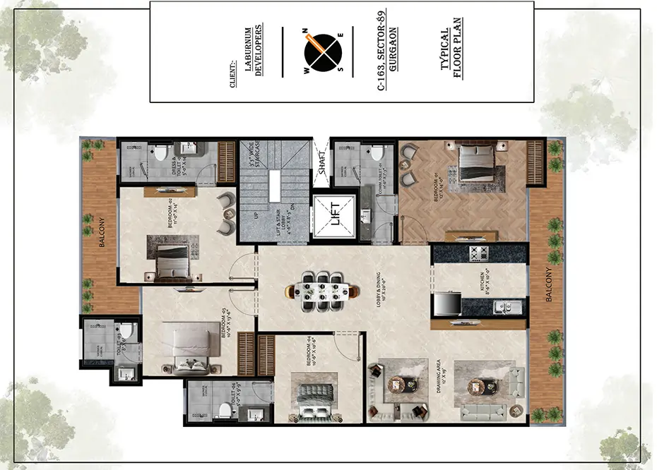 Floor Layout sector 89 Laburnum
