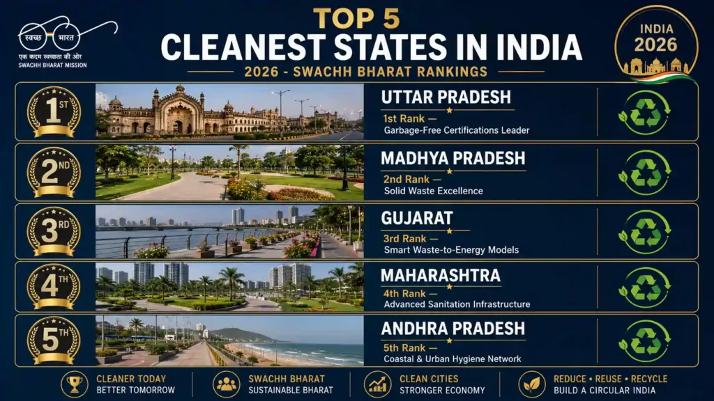 top 5 cleanest states in India
