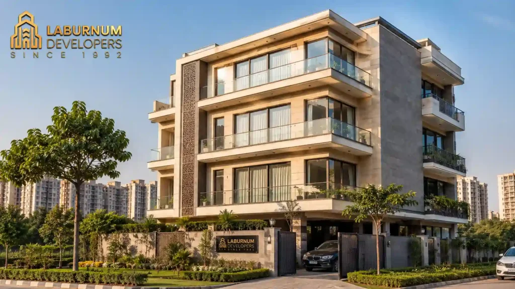 Modern luxury residences in urban setting