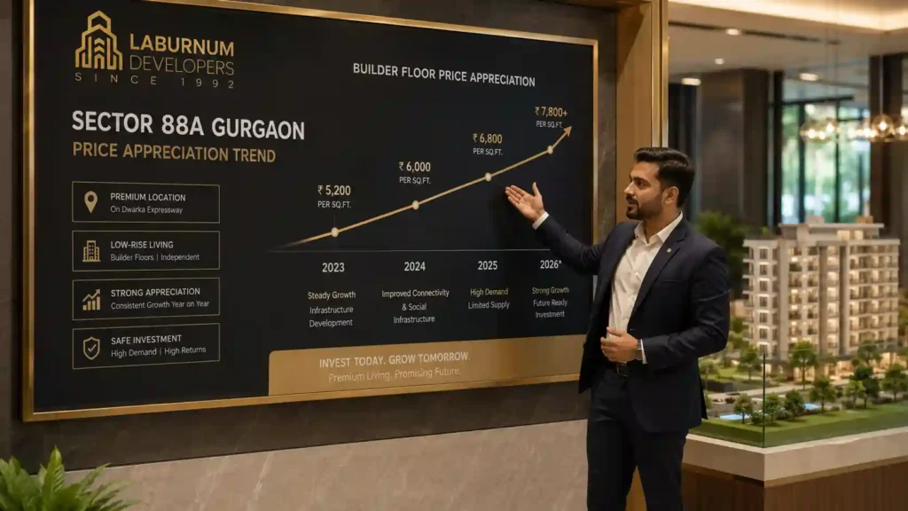 Price trend for Sector 88A Gurgaon