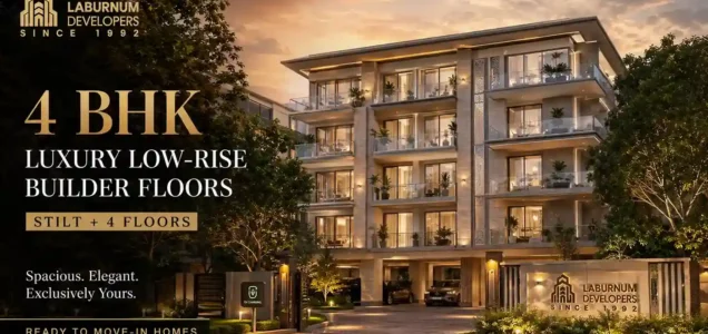 4 BHK luxury floors in Gurgaon — premium builder floor front