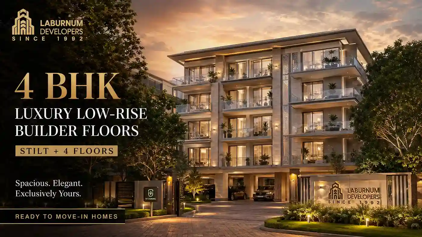 4 BHK luxury floors in Gurgaon — premium builder floor front