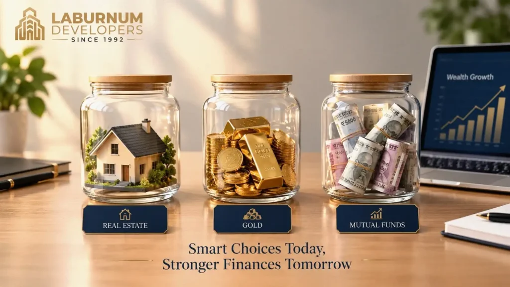 Real estate, gold and mutual funds investment options compared