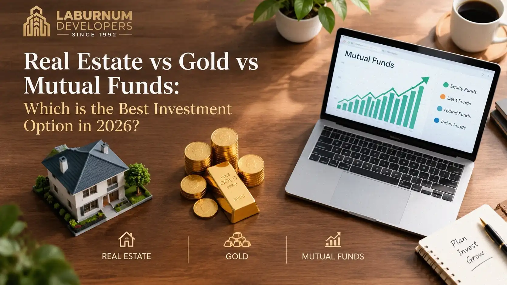Real estate vs gold vs mutual funds investment comparison 2026