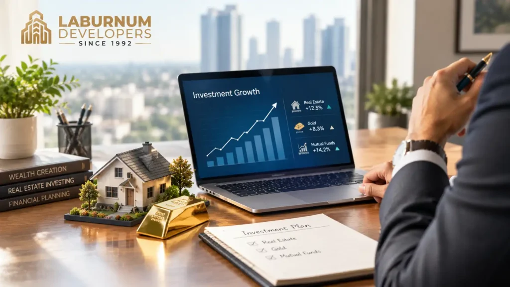 Real estate vs gold vs mutual funds returns chart 2026