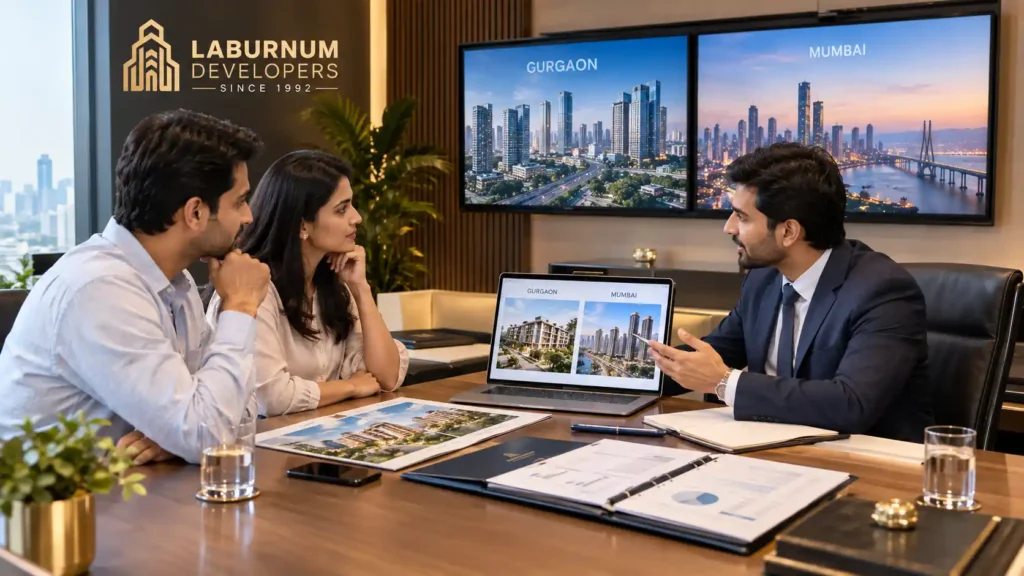 gurgaon vs mumbai real estate investment comparison