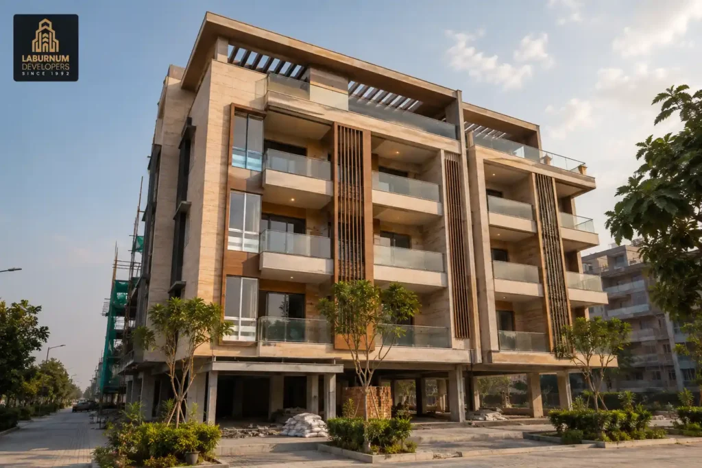 modern 3 BHK builder floor under construction in Sector 82A, New Gurgaon