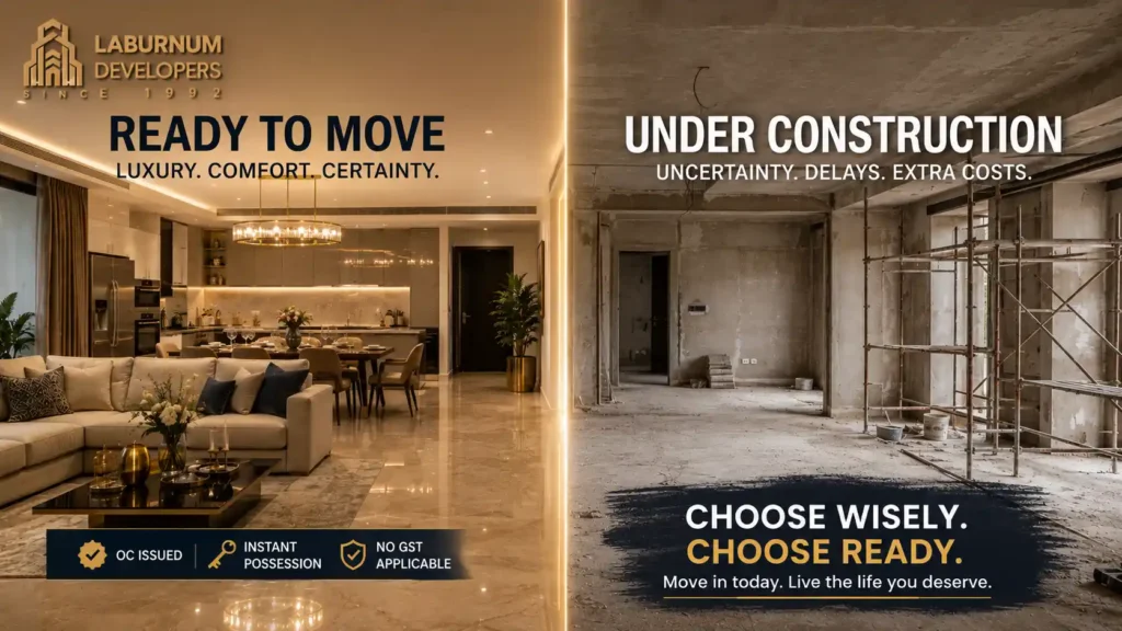 ready to move projects in Gurgaon vs under construction, OC certified floor comparison 2026