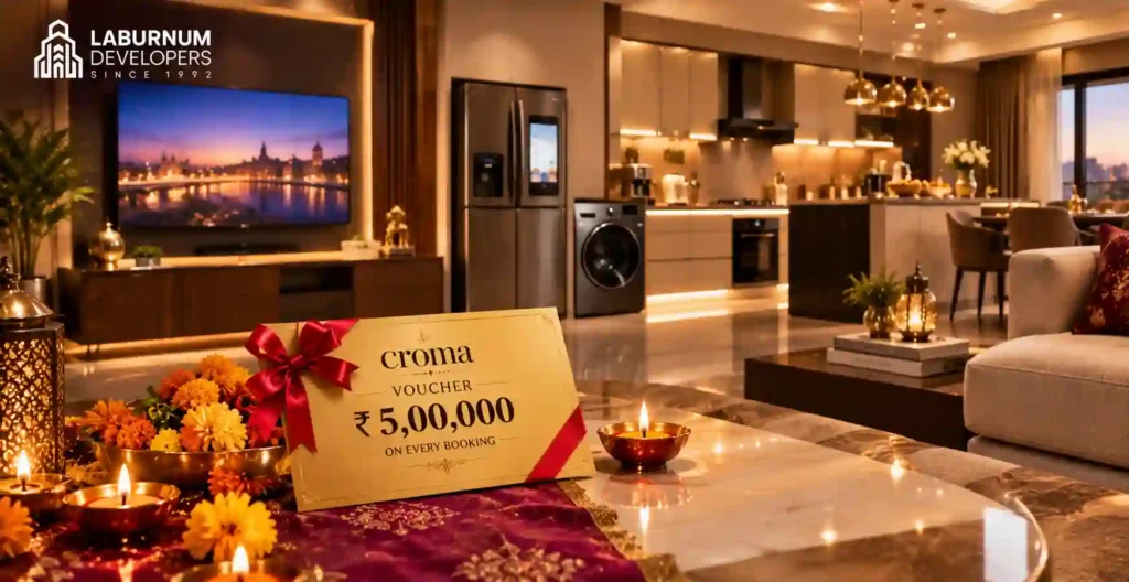 Diwali gift voucher offer on every booking at Victory Floors 88A