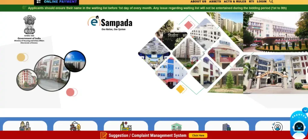 E-sampada log in
