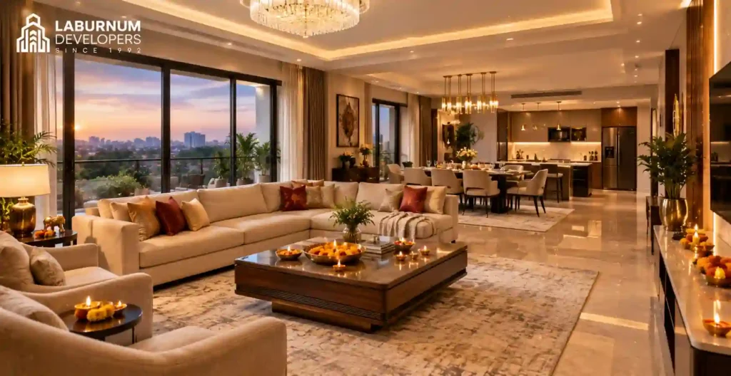 Fully furnished luxury builder floor interior in Gurgaon